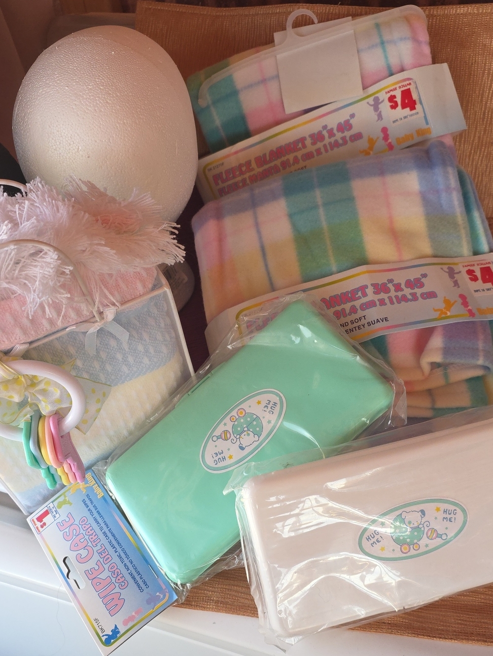 Pastel Multi Plaid Fleece Throw Blanket Baby Lot - Soft Pastel Colors